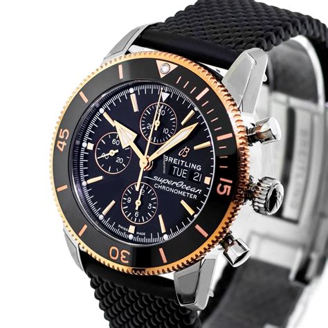 breitling superocean heritage 46 chronograph rose gold|breitling superocean heritage reviews.